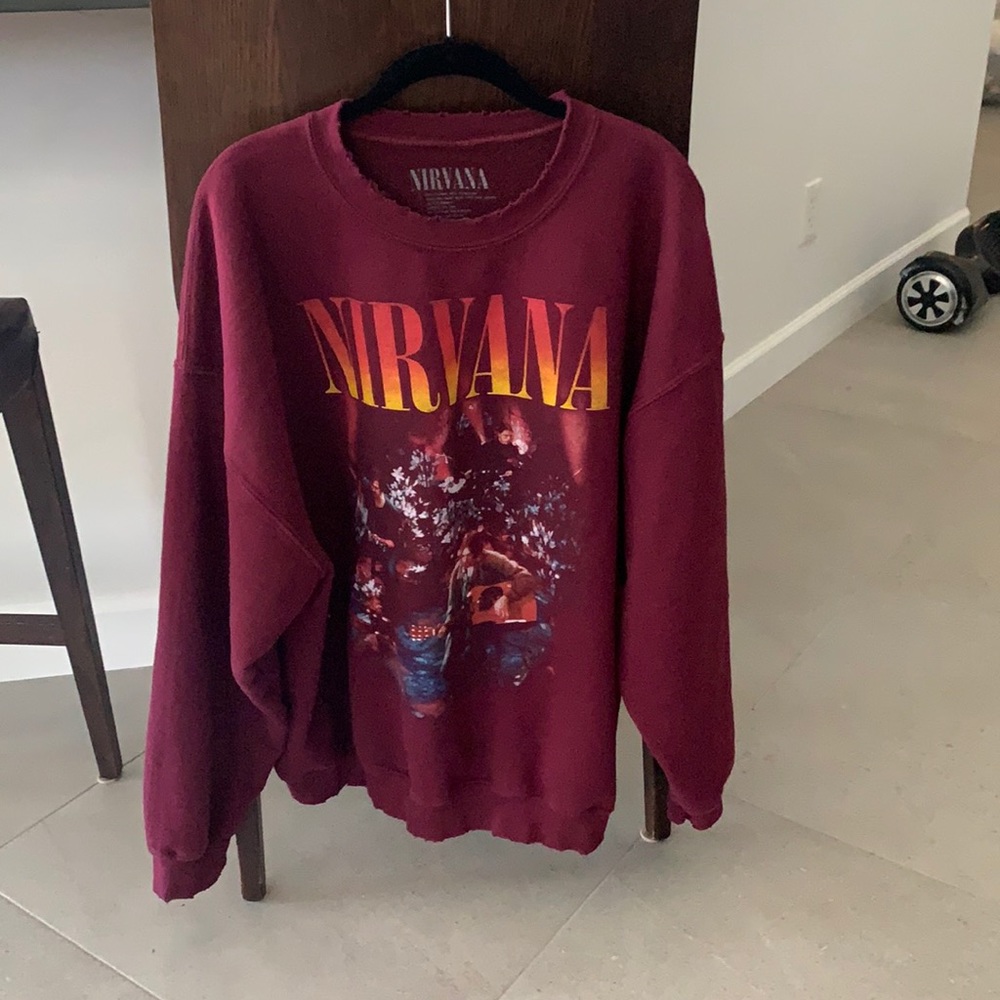 Oversized Nirvana crew neck